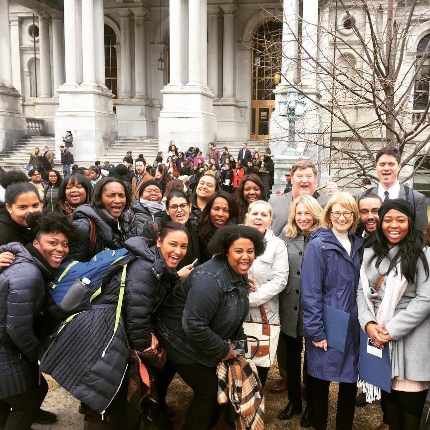 Members of Touro College Graduate School of Social Work journeyed to Albany with 800 other social workers as part of the Raise the Age campaign. 