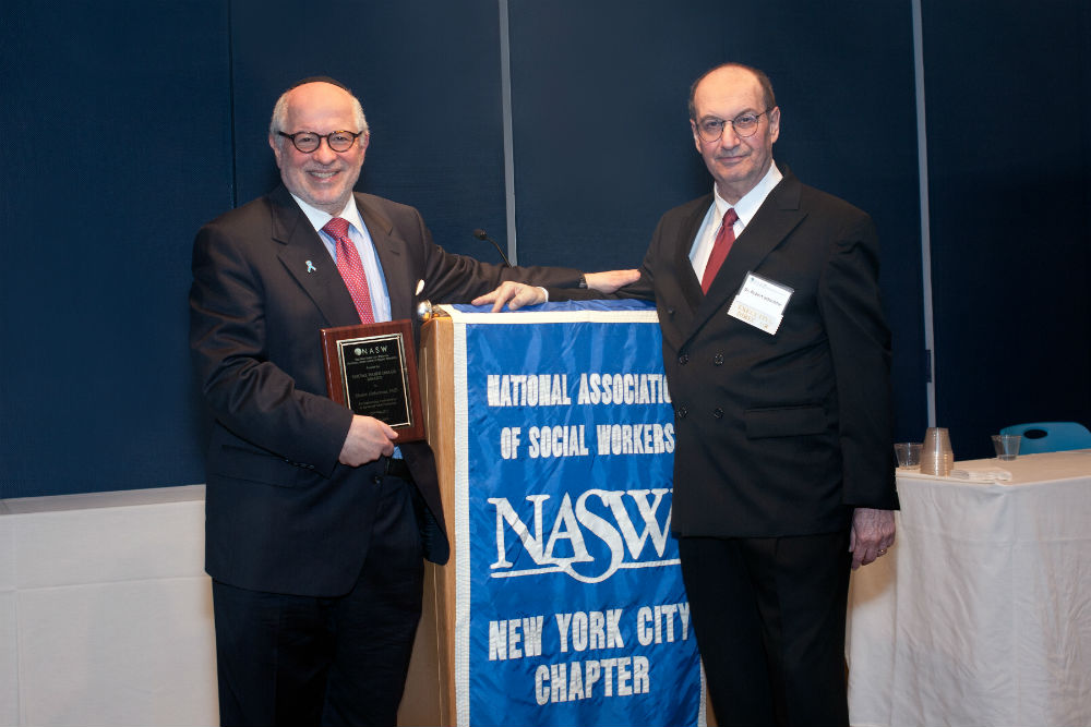 Dr. Steven Huberman (left) was presented with the prestigious Social Work Image Award from the National Association of Social Workers.