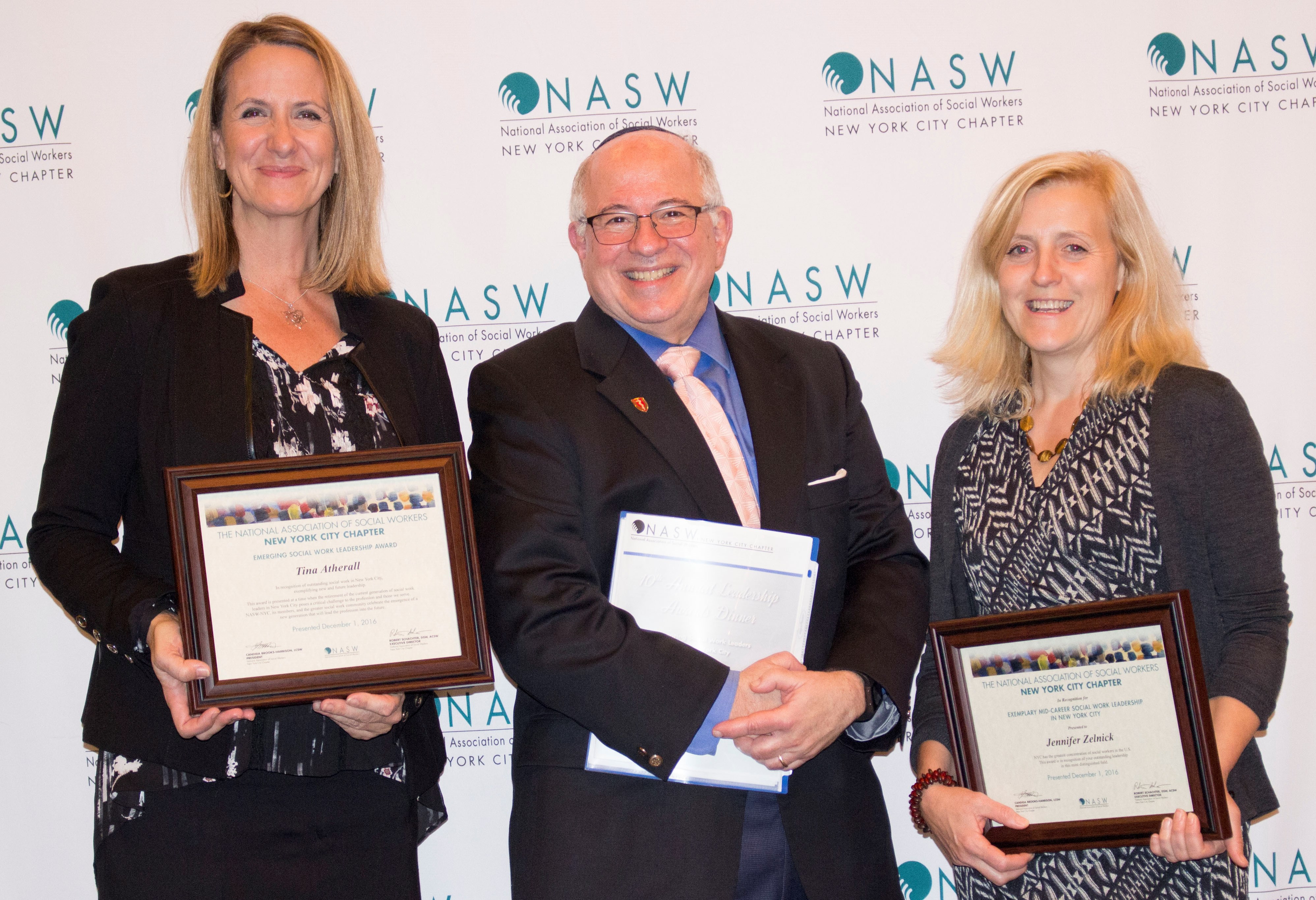 Tina Atherall, Dean Steven Huberman, Dr. Jennifer Zelnick